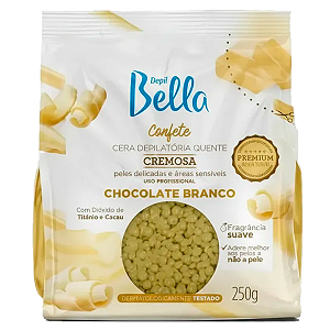 Cera Depilatoria Confete Chocolate Branco Depil Bella 250g