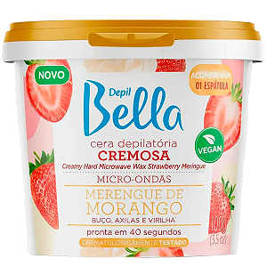 Cera Depilatória Micro-ondas Morango Depil Bella 100g