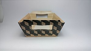 Cesta estampada 18x 13x 7,5cm