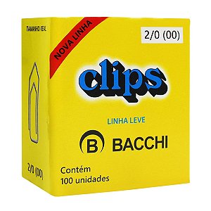 Clips Linha Leve 2/0 (00) C/100Un Bacchi