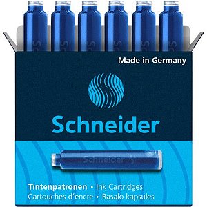 Carga Caneta Tinteiro Azul Schneider