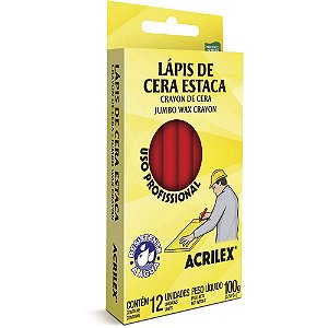 Lápis de Cera Estaca 100g - Acrilex