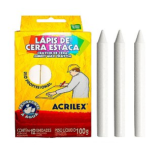 Lápis de Cera Estaca 100g - Acrilex