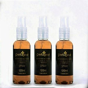 Kit com 3 Aromatizantes Concentrados Canela do Oriente Spray 120ml