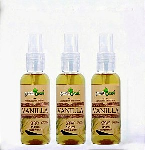 Kit com 3 Aromatizantes Concentrados Vanilla Spray 120ml