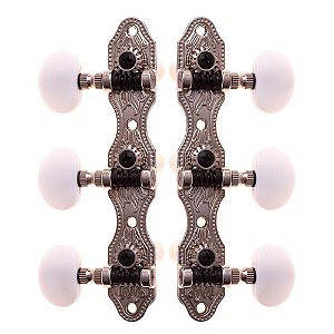 Tarraxa De Violão Nylon Rozini Cromada Pino Grosso