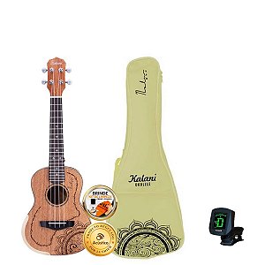 Ukulele Concert Kalani Signature Nalu Mogno C/ Bag e Afinador