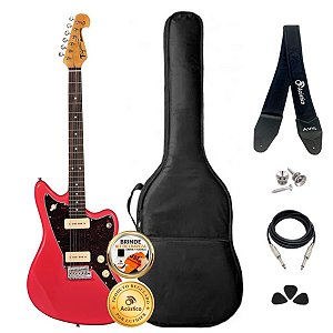 Kit Guitarra Jazzmaster Tagima Fiesta Red Tw-61 Completo