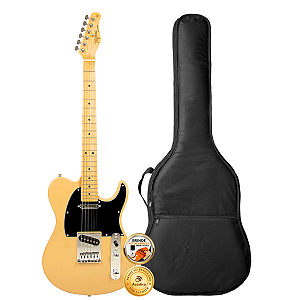 Kit Guitarra Telecaster Tagima Butterscotch TW-55 Com Capa