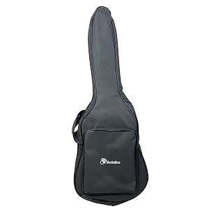 Capa Para Violão Folk Com Bolso E Alça Simples Preta