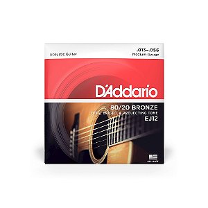 Corda De Violão Aço D'Addario Bronze 80/20 Média (013.056)