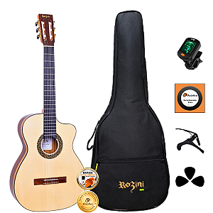 Kit Violão Nylon Profissional Rozini Premium Rx621 Completo