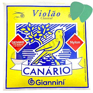 Jogo De Corda Violão Giannini Canário - Náilon C/ Bolinha