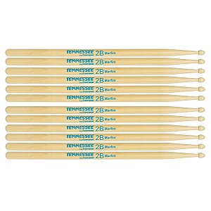 Baqueta De Bateria Liverpool Tennessee 2B Marfim 6 Pares