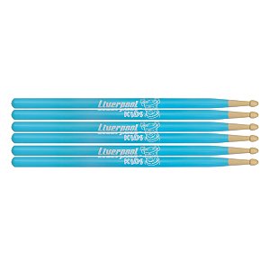 Baqueta De Bateria Liverpool Kids Azul 3 Pares