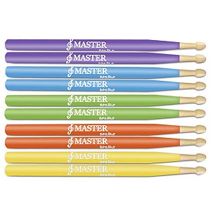 Baqueta de Madeira Liverpool Infantil Master Colorida