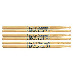 Kit Baquetas de Bateria Liverpool Gospel Marfim 5A 3 par