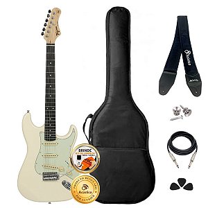 Kit Guitarra Stratocaster Tagima Olympic White Completo