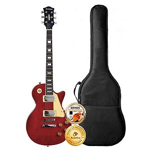 Kit Guitarra Les Paul Strinberg LPS230 Wine Red Com Capa