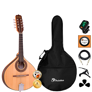 Kit Bandolim Elétrico Rozini RB10 Studio 8 Cordas Completo