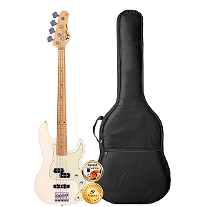 Kit Baixo 4 Cordas Tagima Precision TW-65 Olympic White + Capa