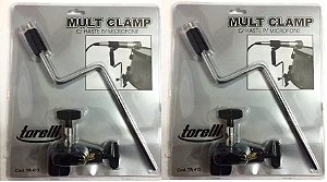 Kit Torelli 2 Mult Clamp Com Haste Para Microfone Ta413