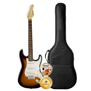 Kit Guitarra Stratocaster Studebaker Sky Hawk Sunburst Capa