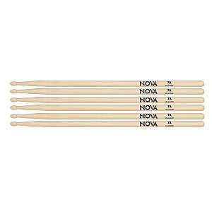 Baqueta De Bateria Vic Firth Nova 7A Hickory 3 Pares