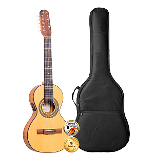Kit Viola Caipira Rozini Elétrica Ponteio Marfim Rv151 Capa