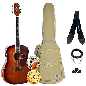 Kit Violão Seizi Neo Akira Kaizen Cutaway Mahogany Completo