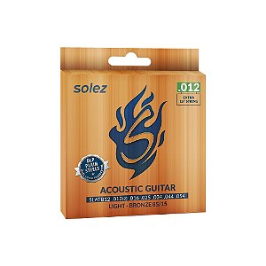 Corda de Violão Aço Solez Bronze 85/15 Leve (012.054)