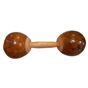 Ganza Duplo de Cabaça Maromba Artesanal Cor Natural