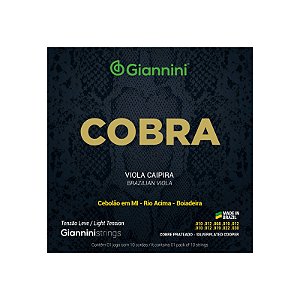 Corda de Viola Giannini Cobra Cobre Com Bolinha Tensão Leve