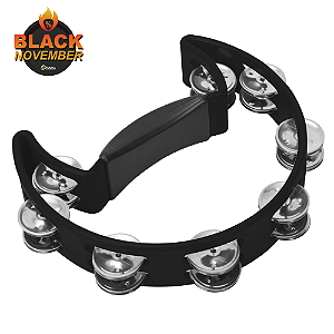 Pandeiro Meia Lua Liverpool Preto Profissional PMLTEN