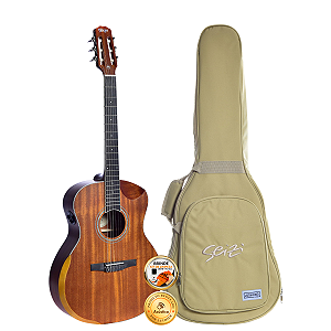 Violão Nylon Elétrico Seizi Nagoya Mirai Mahogany Satin Bag