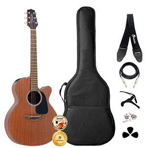 Kit Violão Elétrico Takamine Série G10 Aço Fosco Completo