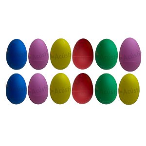 Ganza Ovinho Egg Shaker Musicalização Infantil KIDZZO 12 Uni