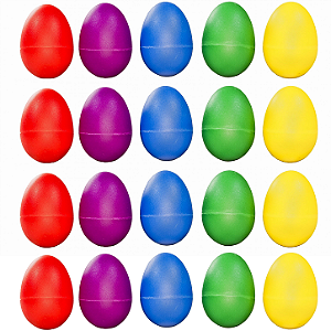 Ganza Ovinho Egg Shaker Musicalização Infantil KIDZZO 20 Uni