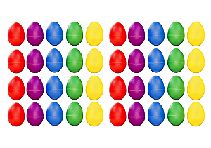 Ganza Ovinho Egg Shaker Musicalização Infantil KIDZZO 40 Uni
