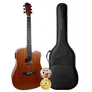 Kit Violão Elétrico Tagima Kansas Gran Reserva Sapele Capa