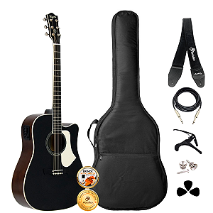 Kit Violão Elétrico Tagima Latin America Andes Folk Completo