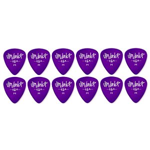 Palheta Dunlop Gel Média Roxo 12 Unidades