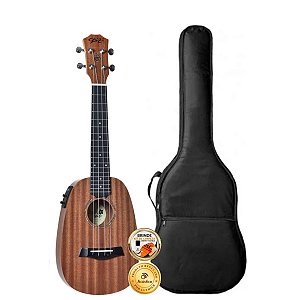 Kit Ukulele Concert Elétrico Seizi Bali Pineapple Sapele Capa