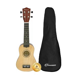 Ukulele Soprano Liverpool Tennessee Acústico Bege Com Bag