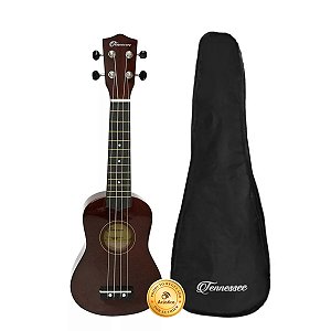 Ukulele Soprano Liverpool Tennessee Elétrico Marrom Com Bag