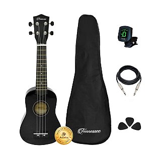 Kit Ukulele Soprano Liverpool Tennessee Elétrico Completo