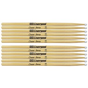 Baqueta De Bateria Liverpool Classic Series 5A Nylon 6 Pares