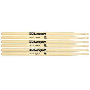 Baqueta De Bateria Liverpool Classic Series 2B Marfim 3 Pares