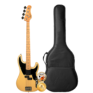 Kit Baixo 4 Cordas Tagima Precision TW-66 Butterscotch + Capa