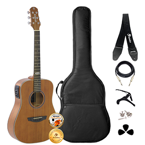 Kit Violão Elétrico Strinberg Baby SR200 Mahogany Completo